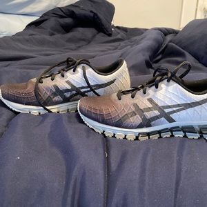 ASICS, womens size 7, black/white